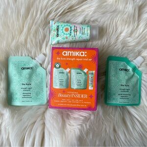 NWT Amika The Kure Strength Repair Trial Set Travel Shampoo Conditioner & Mask